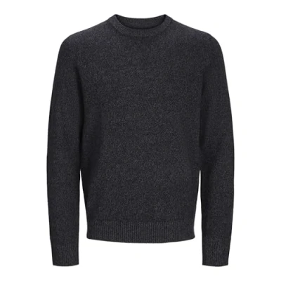 Image of JACK&amp;JONES Men&#039;s Jprcclambswool Knit Crew Neck Sn Knitted Jumper, Black Beauty/Detail: Twist, M
