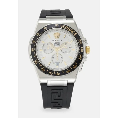 Image of Versace Watches Greca Extreme Chrono Chronograph watch black/silvercoloured, Men&#039;s, Size: One Size, Black/silver coloured