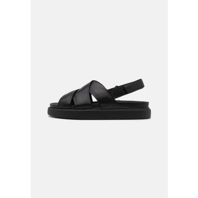 Image of Clarks Aristella SUN Sandals, Women&#039;s, Size: 5.5, Black Leather