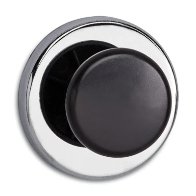 Image of Maul Round Power Magnet with Handle knob, Black, 67 x 35 mm