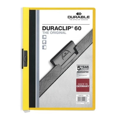 Image of Durable Duraclip 60, Clip File for 1 60 Sheets A4 Yellow