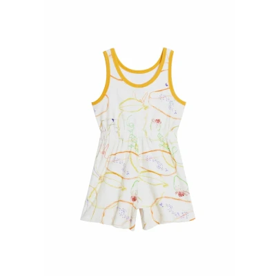 Image of Desigual Strokes Jumpsuit for kids, Size: 11/12y, Beige