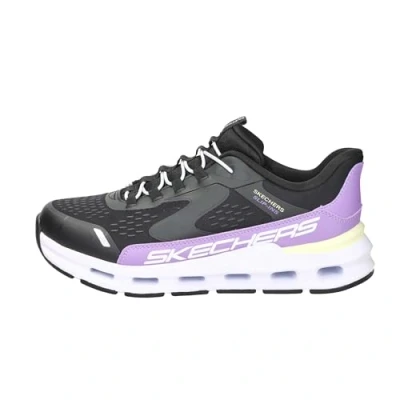 Image of Skechers Girl&#039;s Glide Step + Vista Sneaker, Black, 6 UK Child