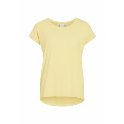 Image of VILA Vidreamers NEW PURE Basic Tshirt, Women&#039;s, Size: XS, Pale banana