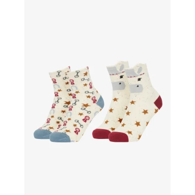 Image of LeMieux FW&#039;24 Mini Character Socks 2 pack Show Pony