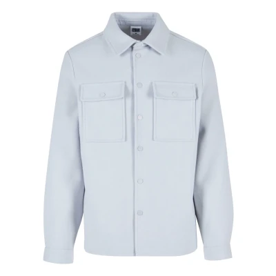 Image of Urban Classics Men&#039;s Plain Overshirt Jacket, Lightasphalt, 4XL