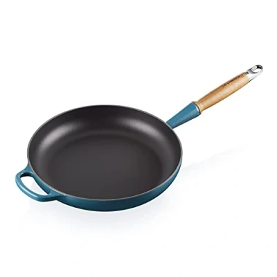 Image of Le Creuset Frying Pan Signature Deep Teal ø 28 cm / 2.6 Liter enamelled non stick coating