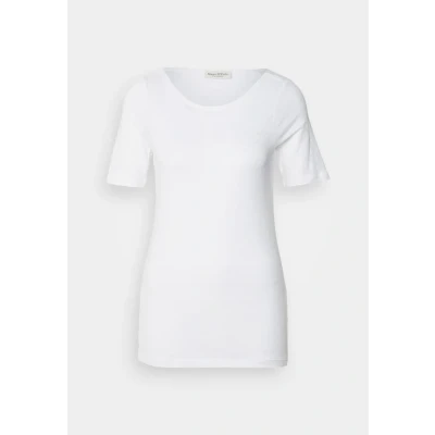 Image of Marc O&#039;Polo Short Sleeve BOAT NECK Basic Tshirt, Women&#039;s, Size: XS, White