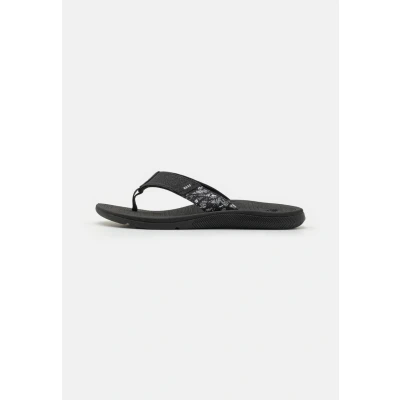 Image of Reef Santa ANA Tbar sandals, Women&#039;s, Size: 4, Black/white Pu