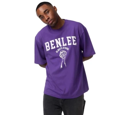 Image of Benlee Lieden Print Tshirt, Men&#039;s, Size: Small, Purple/white