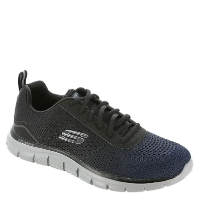 Image of Skechers Wide Fit Track Trainers, Men&#039;s, Size: 9, Navy/black Textile/synthetics
