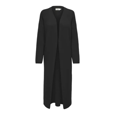 Image of ONLY Onlalpha MAXI Cardigan Cardigan, Women&#039;s, Size: Small, Black