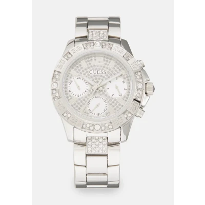 Image of Guess Majesty Unisex Watch silvercoloured, Size: One Size, Silver coloured