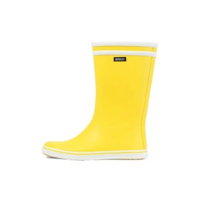 Image of Aigle Women&#039;s Falkland 2 Rain Boot, Yellow White, 3.5 UK