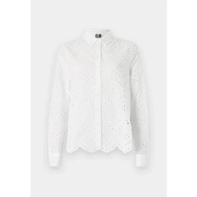 Image of Pieces Pcvilde Shirt Buttondown blouse, Women&#039;s, Size: Large, Bright white