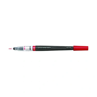 Image of Pentel XGFL 102X Colour Brush, Unique Brush Pen Filled with Watercolour Ink, Red, Pack of 1