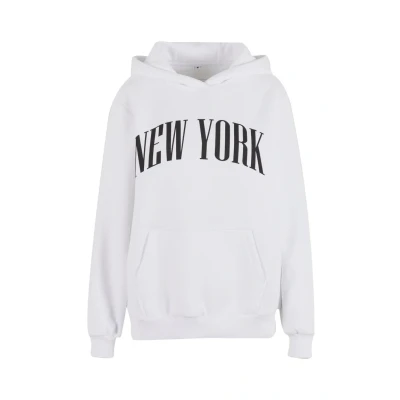 Image of Mister Tee NEW YORK Fluffy Hoody Hoodie, Women&#039;s, Size: XS, White
