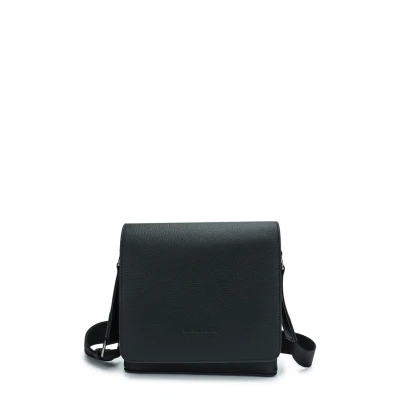Image of Carlheim Unisex&#039;s Crossbody Bag, Cross wear Kai, Leather, Black, Medium, M