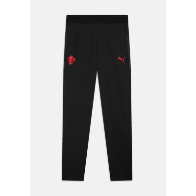 Image of Puma AC Milan Training Pants Pockets Unisex Club wear for kids, Size: 16y (15 16y), Black/for all time red