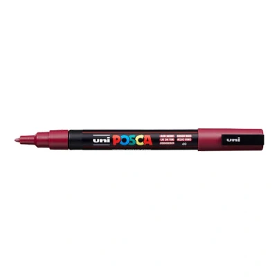 Image of Uni Ball Posca Fine Bullet Tip Marker Red Wine