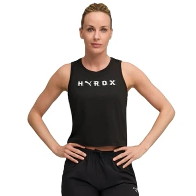 Image of Puma Hyrox Thermoadapt CROP TANK Top, Women&#039;s, Size: XS, Black
