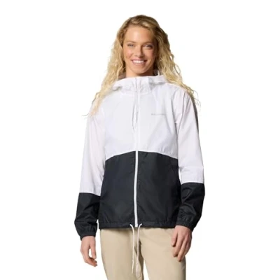 Image of Columbia Flash FORWARD Windbreaker, Women&#039;s, Size: XL, White/black