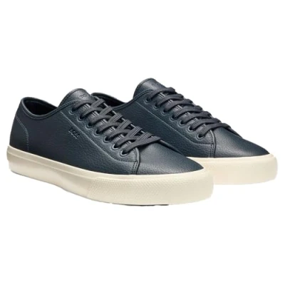 Image of BOSS Men&#039;s Aiden Tenn Sgrpu Tennis Trainers, darkblue, 9 UK