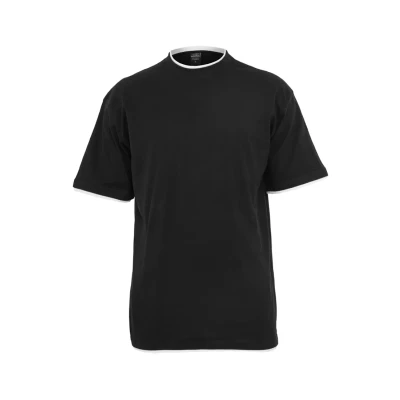 Image of Urban Classics Basic Tshirt, Men&#039;s, Size: 3XL, Black,white