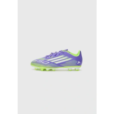 Image of adidas Performance F50 CLUB Unisex Moulded stud football boots for kids, Size: 2, Purple rush/white/lucid lemon shoes