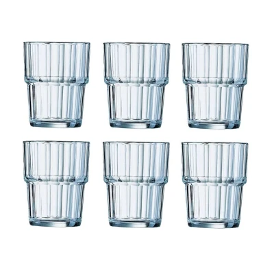 Image of Arcoroc Tumbler Norvege Tempered Glass 200 ml 6 Pieces