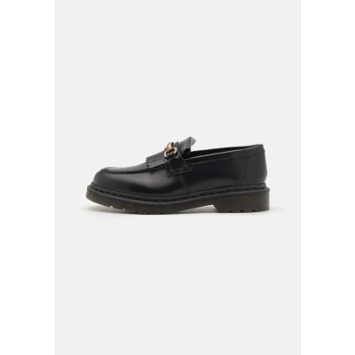 Image of Dr. Martens Adrian Snaffle Unisex Slipons, Size: 6, Black Leather