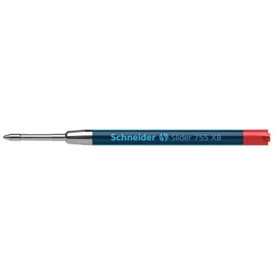 Image of Schneider 175502 Ballpoint Pen Refill Slider 755 XB Pack of 10 Red