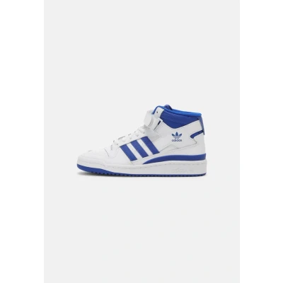 Image of adidas Originals Forum MID J Unisex Hightop trainers for kids, Size: 3, White Leather/synthetics