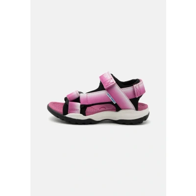 Image of Geox Borealis GIRL Sandals for kids, Size: 8.5K, Fuchsia/black Textile/synthetics