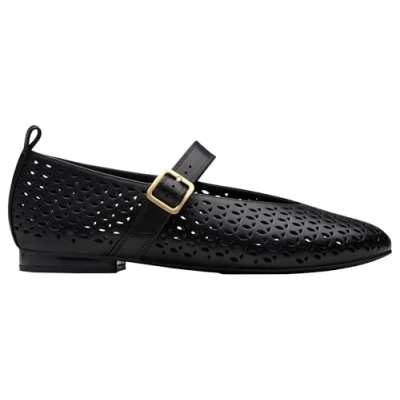 Image of Clarks Fawna JANE Ankle strap ballet pumps, Women&#039;s, Size: 3.5, Black Leather