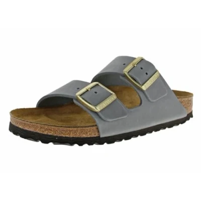 Image of Birkenstock Arizona LEOI Regular Mules, Women&#039;s, Size: 7, Basalt gray Leather