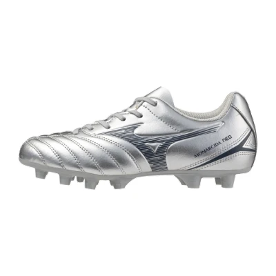 Image of Mizuno Monarcida NEO III Select JR Unisex Moulded stud football boots for kids, Size: 3, Galaxy silver Synthetics