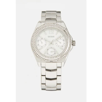 Image of Guess Ritzy Watch silvercoloured, Women&#039;s, Size: One Size, Silver coloured