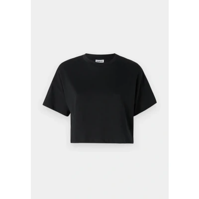 Image of Noisy May Women&#039;s Nmalena S/S O Neck Semicrop Top FWD Noos T Shirt, Black, S