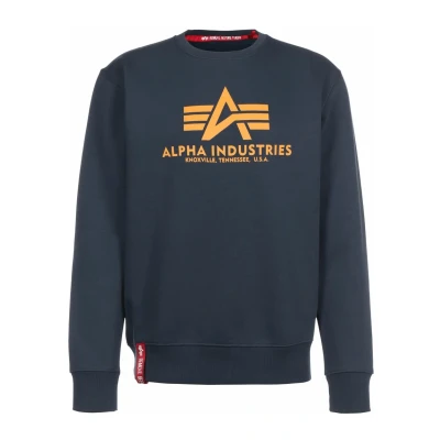 Image of Alpha Industries Sweatshirt, Men&#039;s, Size: XXL, New navy/wheat