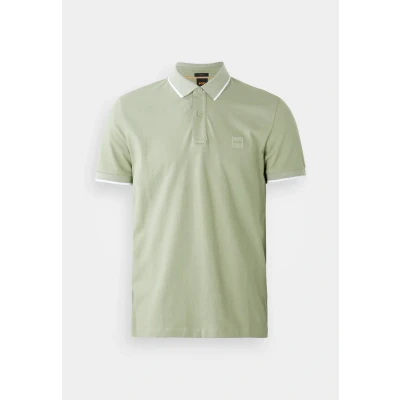Image of BOSS Men&#039;s Passertip Polo Shirt, 370open green, XL