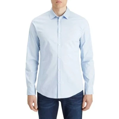 Image of Scotch &amp; Soda CORE Solid Formal shirt, Men&#039;s, Size: Small, Blue