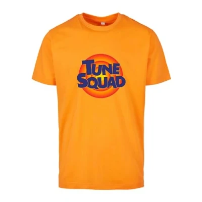 Image of Mister Tee TUNE Squad Print Tshirt, Men&#039;s, Size: XS, Paradise orange