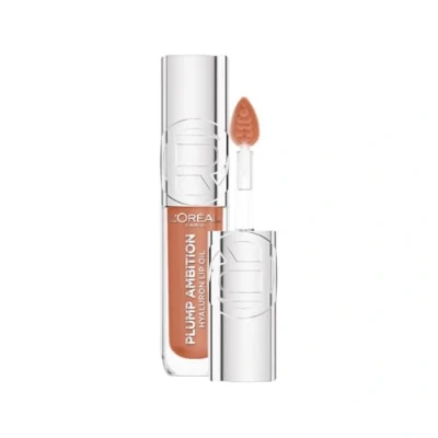 Image of L&#039;Oréal Paris Plump Ambition Lip Oil with Hyaluronic Acid, Fuller &amp; Smoother Lips without Compromise, Intensive Care Feeling Up to 24H Moisture, Colour: 641 Latte Glace, 5 ml