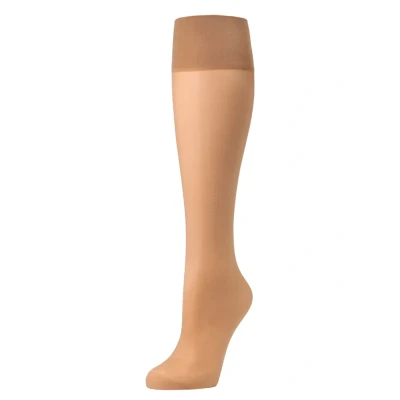 Image of Falke Seidenglatt 15 Denier Transparent Silky Knee high socks, Women&#039;s, Size: 2.5 5, Powder