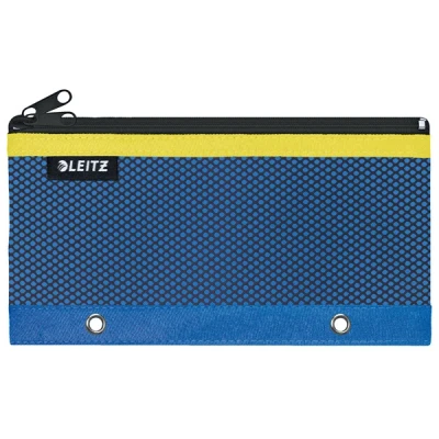 Image of Leitz 2 Pocket Pencil Case Wallet with Eyelets, Blue, Urban Chic Range, 60130032