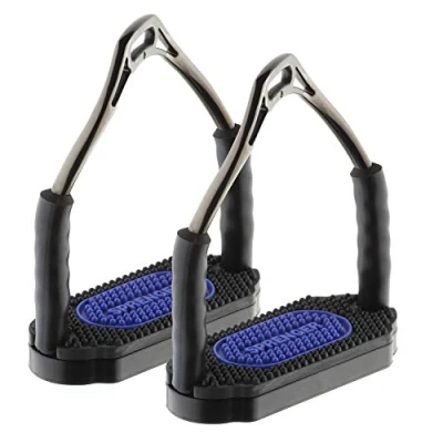 Image of Sprenger Bow Balance Stirrups Stainless Steel Anthracite 120 mm Tread Width