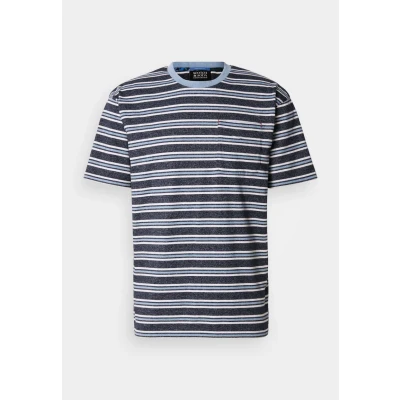 Image of Scotch &amp; Soda DYE Stripe Print Tshirt, Men&#039;s, Size: Medium, Blue