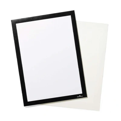 Image of Durable 496801 Duraframe Grip, Hook and Look Magnetic Display Frame, A4 Black, Pack of 1