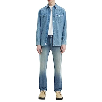 Image of Levi&#039;s 501 Original Straight leg jeans, Size: 36x32, Misty lake